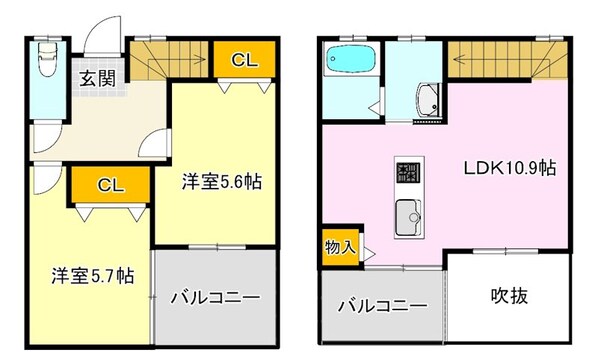 プレミアム原古賀の物件間取画像